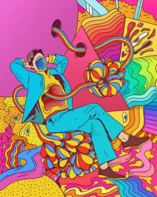 Weird Colorful Illustration Paint by numbers