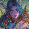 Night elf world of warcraft diamond paintings