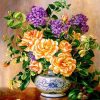 Fresh Flowers in a Vase Paint by numbers