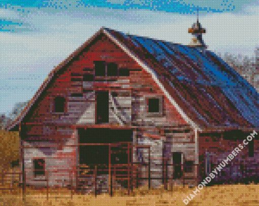 abandoned barn diamond painting