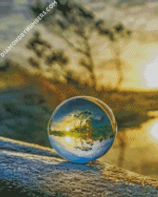 aesthetic clear crystal ball diamond paintings