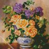 aesthetic flowers in ginger jar diamond paintings