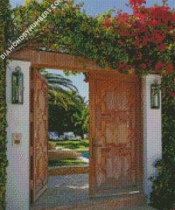 aesthetic garden door diamond paintings