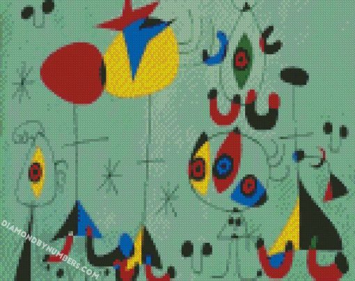aesthetic joan miro abstract art Diamond Painting