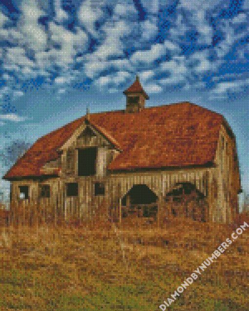 aesthetic old barn diamond painting