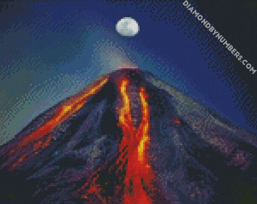 aesthetic volcano diamond painting