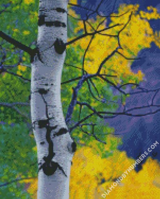 aspen tree diamond painting