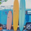 beach aesthetic surfboard diamond painting