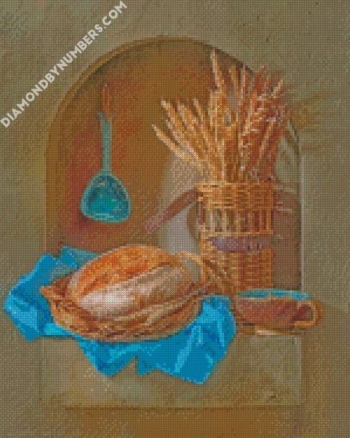 bread still life diamond paintings