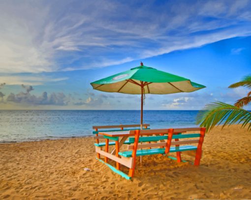 Caribbean Summer Vibe Paint by numbers