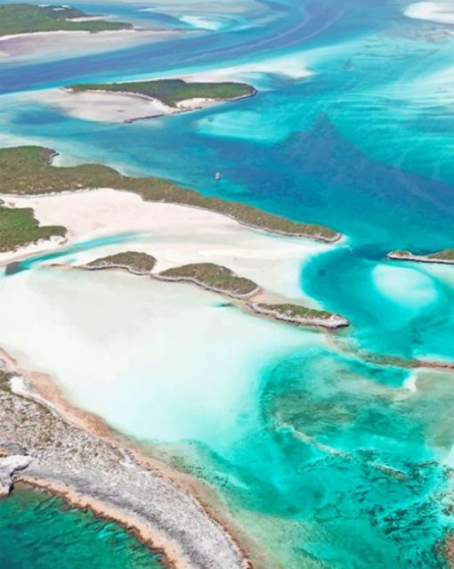 Caribbean Island paint by numbers