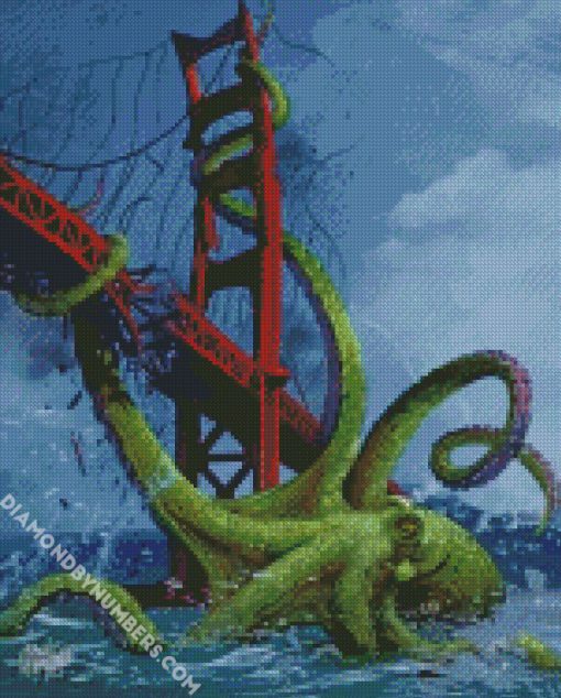 cthulhu and the bridge diamond paintings
