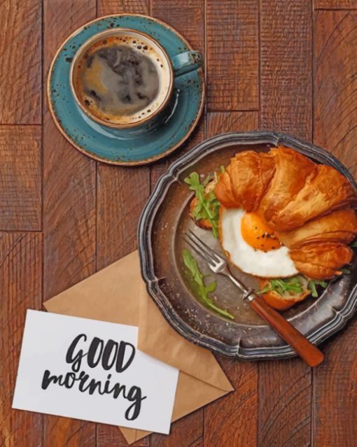 French Breakfast paint by numebrs