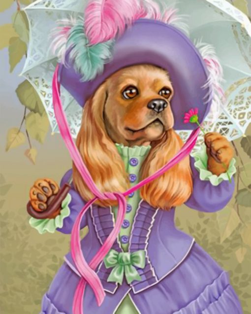 Impressionist Dog paint by numbers