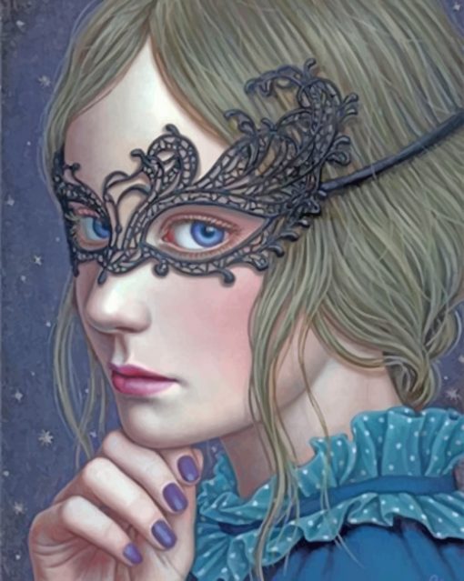 Masked Girl Piant by numbers