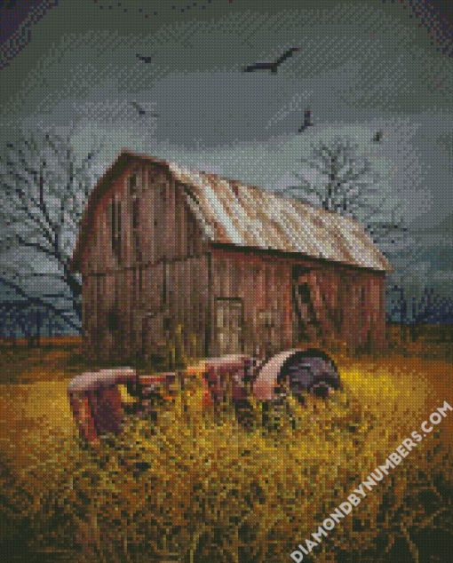old wood barn diamond paintings