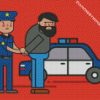 police illustration diamond painting