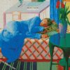 sleepy man david hockney diamond paintings
