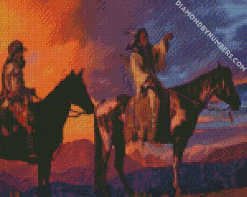 western art native people diamond paintings
