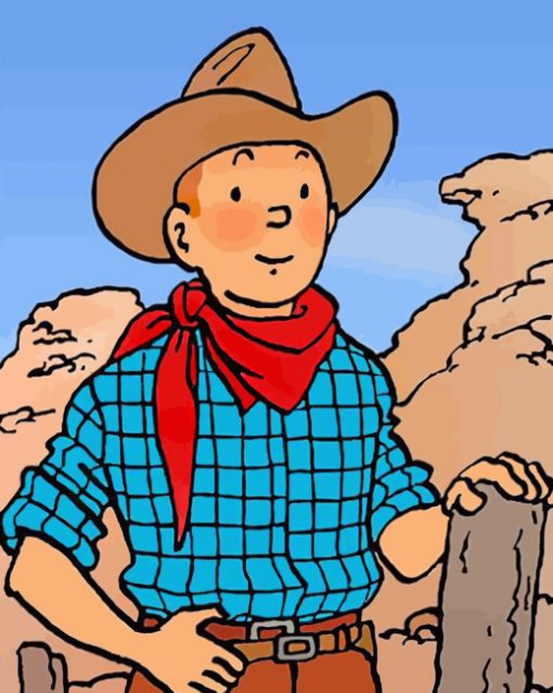 Western Tintin paint by numbers