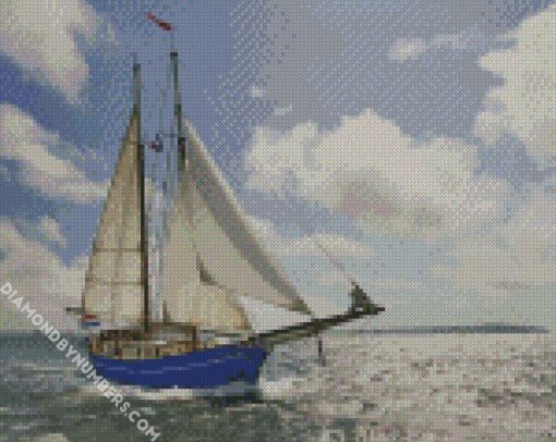 yacht sailing diamond paintings