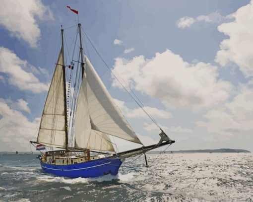 Yacht Sailing Paint by numbers