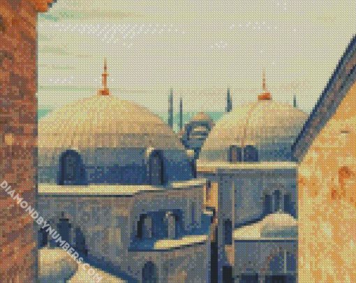 Blue Mosque Hagia Sophia in Istanbu Turkey diamond paintings