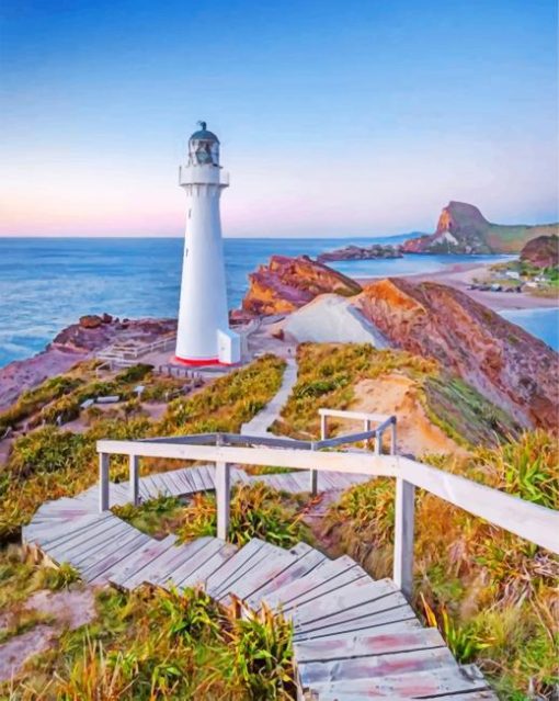 Castle Point Lighthouse Paint by numbers