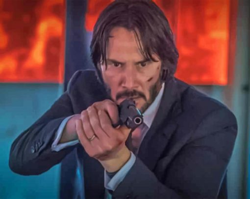 Keanu Reeves Joohn Wick Paint by numbers