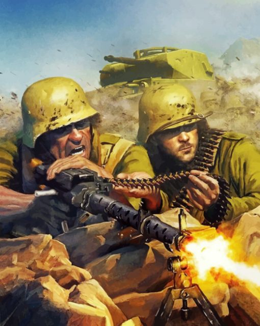 Military Soldiers In War Piant by numbers