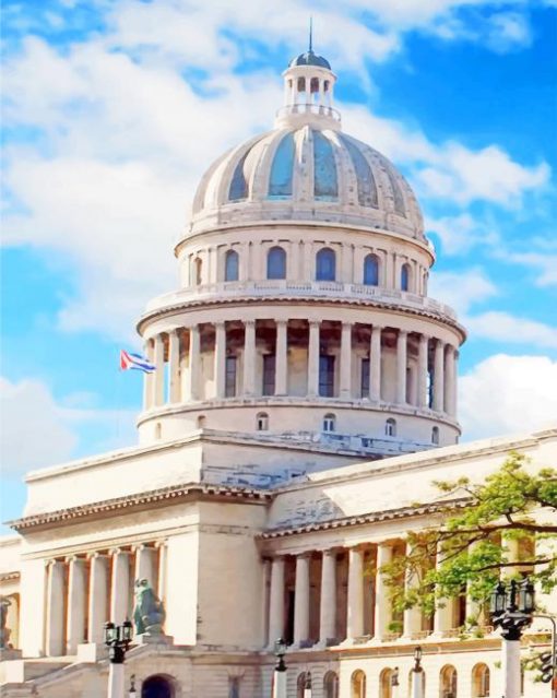 National Capitol Building Of Cuba Paint by numbers