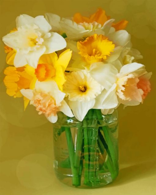 Aesthetic Daffodils Flowers paint by numbers