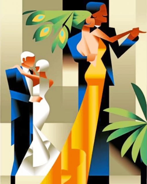 Aesthetic Dancers Pop Art Ppaint by numbers