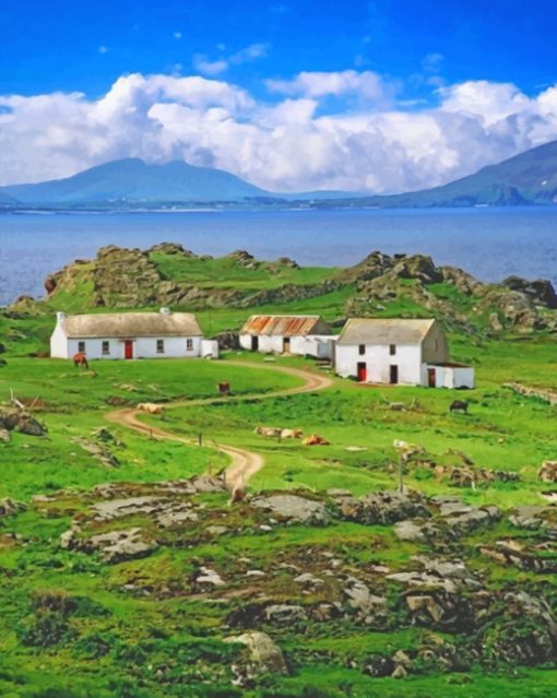 Aesthetic Irish Scenery paint by numbers