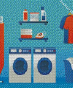 aesthetic laundry room diamond paintings