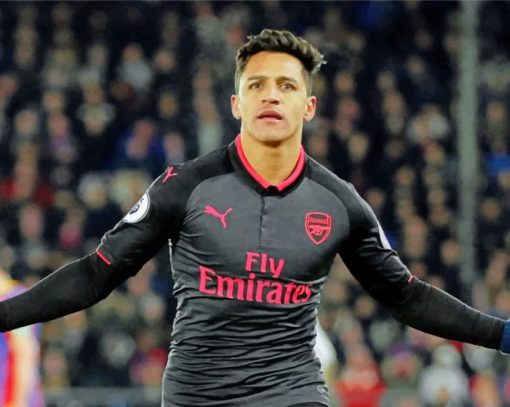 Alexis Sanchez Arsenal Paint by numbers