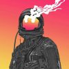 Astronaut Cyberpunk Art paint by numbers