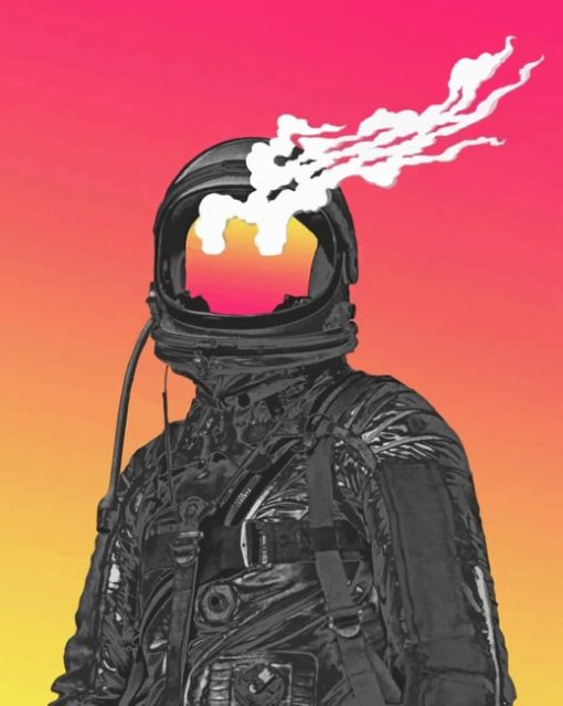 Astronaut Cyberpunk Art paint by numbers