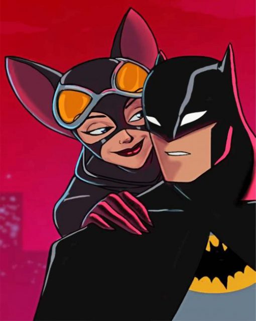 Batman And Catwoman Couple Piant by numbers