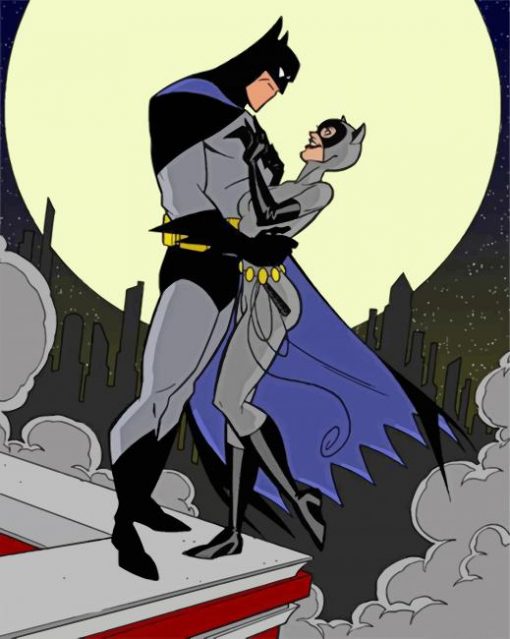 Batman And Catwoman In Love paint by numbers