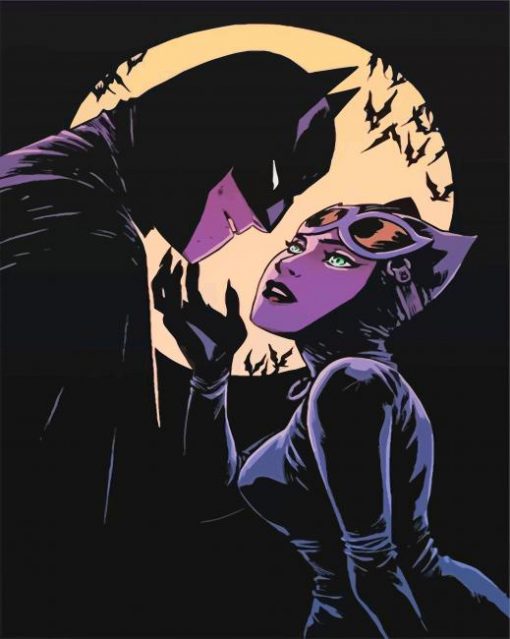 Batman And Catwoman Paint by numbers