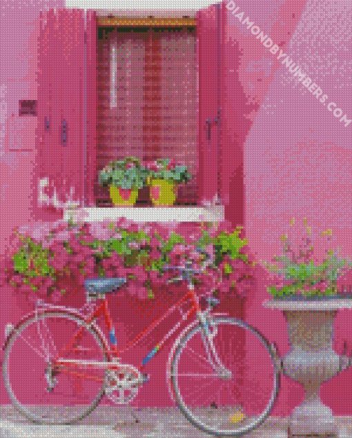 bicycle in borano italy diamond paintings