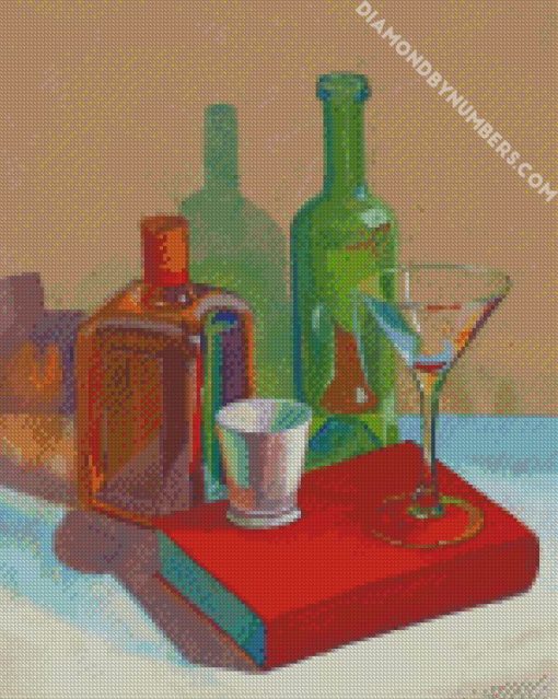 bottles glass diamond paintings