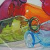 colored glass bottles diamond painting