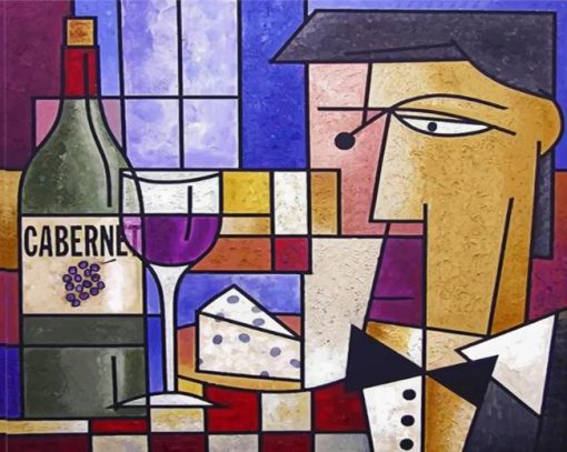 Cubist Man paint by numbers