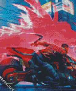 cyberpunk motorcycle art diamond paintings