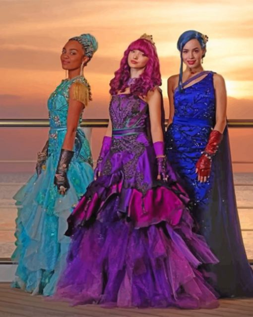 Descendants Girls paint by numbers