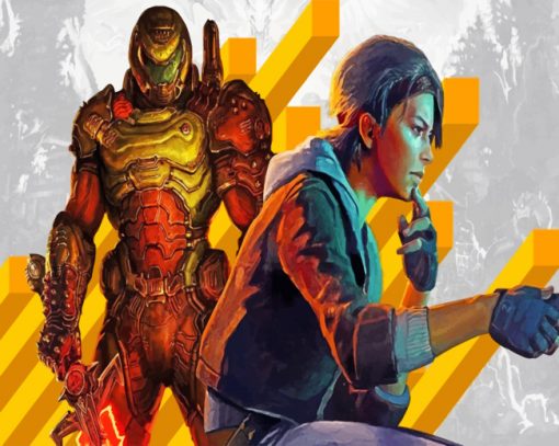 Doom And Half Life Piant by numbers