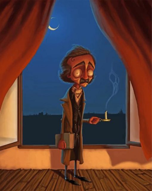 Edgar Allan Po Illustration Paint by numbers