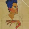 egon schiele self portrait with hands on chest diamond paintings